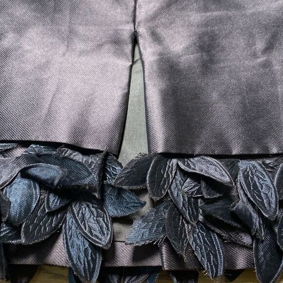 Novello-Bloom Brown Straight Dress Leaf Trimmed Skirt - Picture 4 of 9